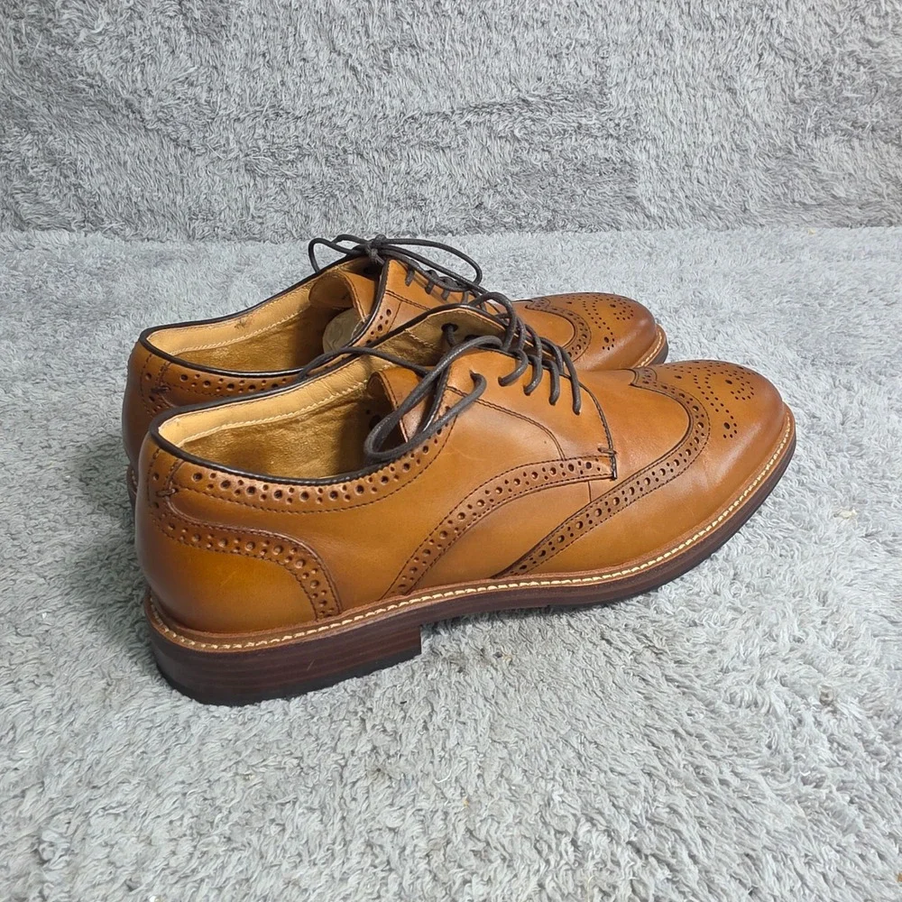 Florsheim Wingtip‎ Oxford Cognac Tan Leather Brogue Dress Shoes Mens 12 M NEW